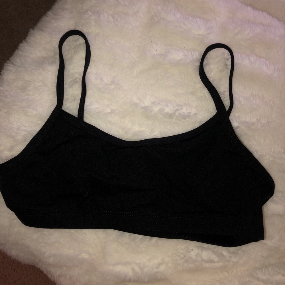 Black Camisole Sports Bra